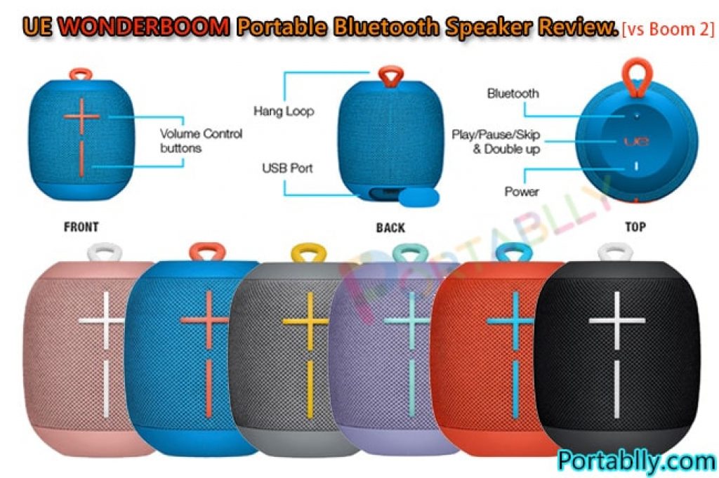 Ultimate Ears WONDERBOOM Bluetooth speaker specification comparison and reviews 2021 (wonderboom vs Boom 2)