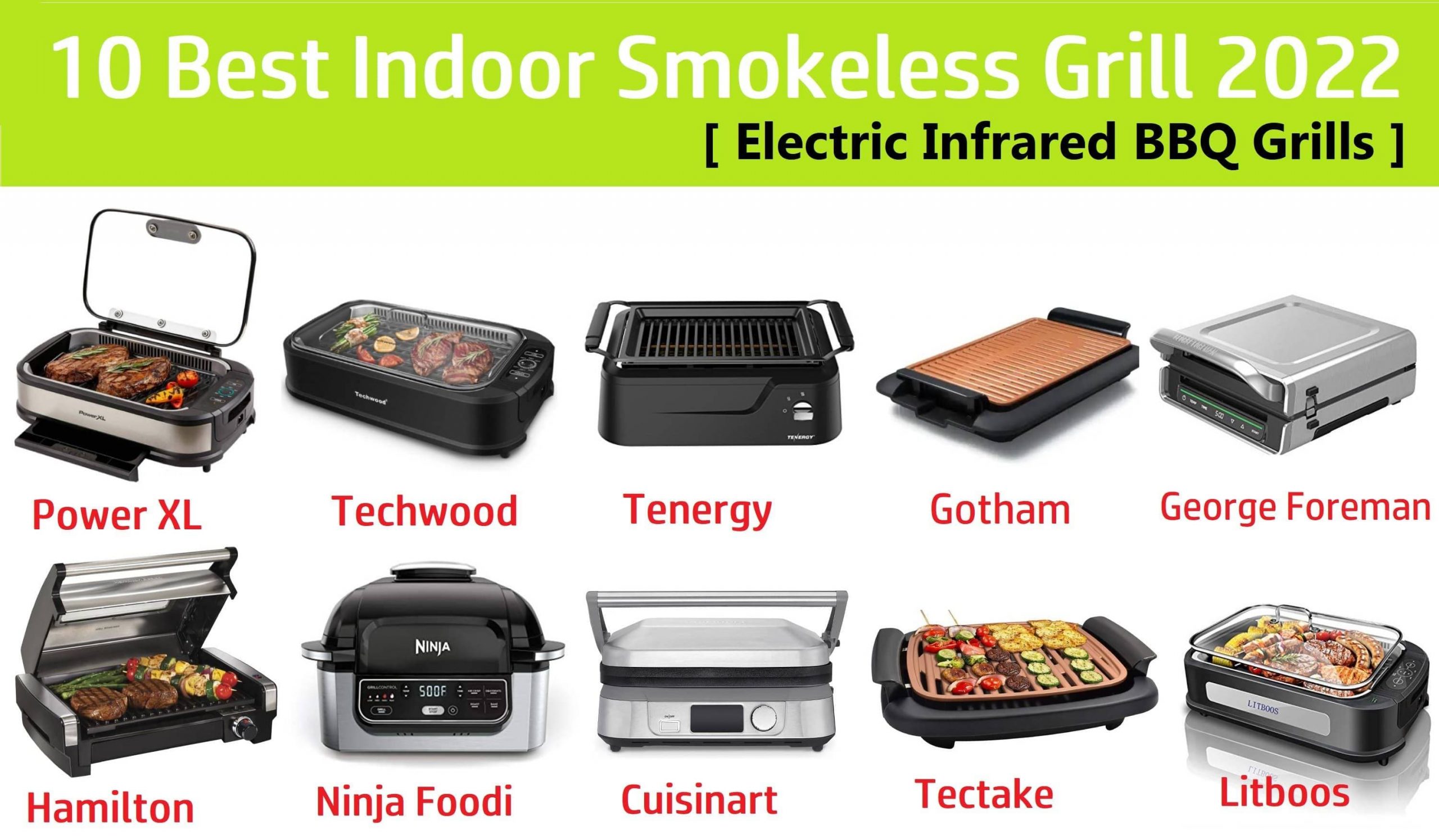 10 Best Indoor Smokeless Grill 2021 Electric Infrared BBQ Grills review and comparison