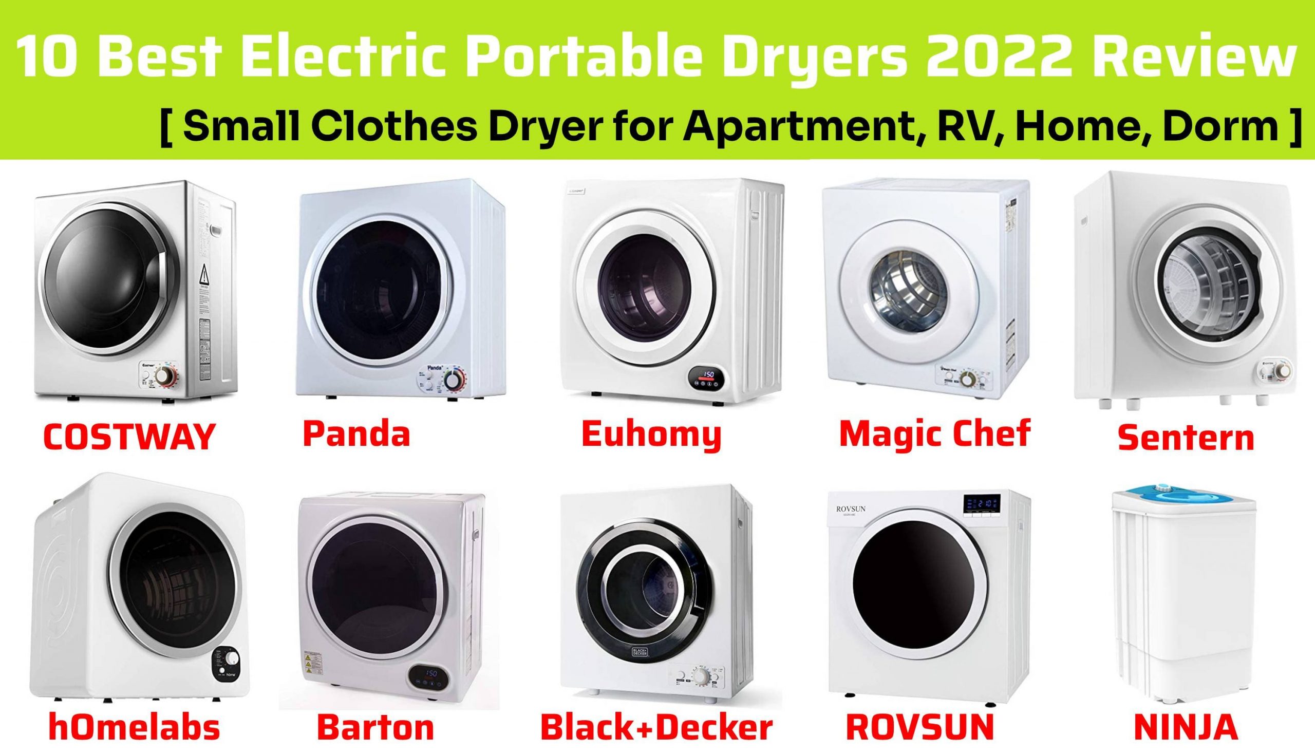 10 Best Electric Portable Dryers 2022 Review - Small Clothes Dryer for Apartment, RV, Home, Dorm ]