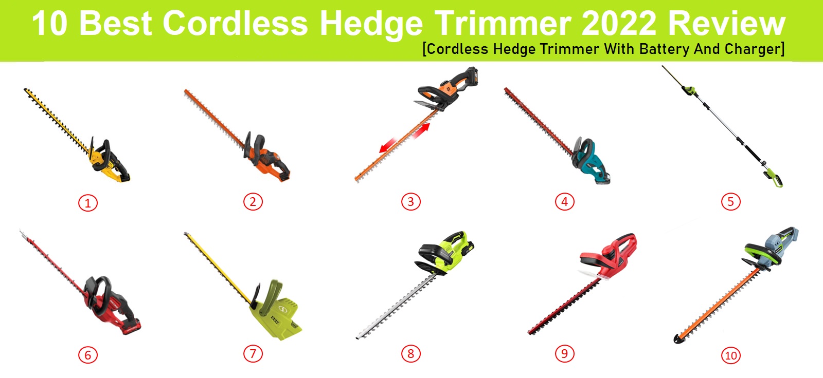 10 Best Cordless Hedge Trimmer 2022 Review